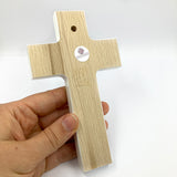 Taufgeschenke, Kinderkreuz, Geschenk für Taufe, Kreuz mit Spruch, Bild Engel, Engelsmotiv, Holzkreuz für Kinder, Kreuz, Taufkreuz, Wandkreuz, Junge, Mädchen Geschenk Taufe Mädchen Junge Schutzengel Engel Stern weiß blau türkis Gelb 15 cm