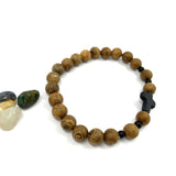 Geschenk Mann Papa Armband schwarz Holzperlen für Jungen christliches Geschenk Konfirmation Firmung Armband modern Männer Rosenkranz-Armband Männerarmband Konfirmationsgeschenk für Jungen und Mädchen Jugendweihe