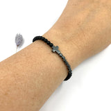 Geschenk Mann Papa Armband braun Männeramband Herrenarmband dunkelbraun Edelsteinperlen schwarz Onyx Hämatit Jugendweihe Edelstein Geschenk für Jungen Konfirmation, Firmung Vatertagsgeschenk Konfirmationsgeschenk für Jungen Mädchen Frauenarmband unisex Geschenk Geburstag Firmung Konfirmation