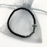 Geschenk Mann Papa Armband braun Männeramband Herrenarmband dunkelbraun Edelsteinperlen schwarz Onyx Hämatit Jugendweihe Edelstein Geschenk für Jungen Konfirmation, Firmung Vatertagsgeschenk Konfirmationsgeschenk für Jungen Mädchen Frauenarmband unisex Geschenk Geburstag Firmung Konfirmation