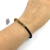 Geschenk Mann Papa Armband braun Männeramband Herrenarmband dunkelbraun Edelsteinperlen schwarz braun Jugendweihe Edelstein Geschenk für Jungen Konfirmation, Firmung Vatertagsgeschenk Konfirmationsgeschenk für Jungen