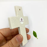 Taufgeschenke, Kinderkreuz, Geschenk für Taufe Kreuz Regenbogen Holzkreuz Kreuz aus Glas  für Kinder Geschenk Kommunion Erstkommunion für Jungen Mädchen Kreuz, Taufkreuz, Wandkreuz, Junge, Mädchen Geschenk Taufe Mädchen Junge Taufgeschenk klein Mini Holz 9 cm Taufgeschenk Kommunionsgeschenk