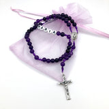 Personalisiert: Edelstein Rosenkranz mit/ohne Namen