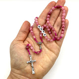 Personalisiert: Edelstein Rosenkranz mit/ohne Namen