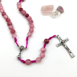 Personalisiert: Edelstein Rosenkranz mit/ohne Namen