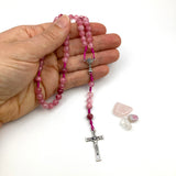 Personalisiert: Edelstein Rosenkranz mit/ohne Namen