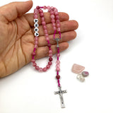 Personalisiert: Edelstein Rosenkranz mit/ohne Namen