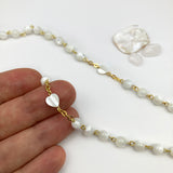 echt Perlmutt Rosenkranz weiß weiss Mittelstück Herz gold mit Herz Herzchen Zwischenperlen goldfarben Rosenkranzdose Dose für Rosenkranz kommunionsrosenkranz rosenkranzkette echt perlmut kommunionsgeschenk Erstkommunion Etui Aufbewahrung Rosenkranz Metalldose Schmuckdose Schmuckaufbewahrung Taufschmuck Geschenk Konfirmation Firmung KommunionErstkommunion Taufe Taufgeschenk für Mädchen katholisches