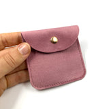 Rosenkranzbeutel Beutel für Rosenkranz Aufbewahrung Etui Schmuckbeutel für Rosenkränze Taufschmuck zart klein Samtbeutel Rosenkranzkette Beutel für Gebetskette blau orange rosa grau klein kleiner schwarz beige weiß druckknopf