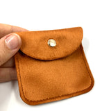 Rosenkranzbeutel Beutel für Rosenkranz Aufbewahrung Etui Schmuckbeutel für Rosenkränze Taufschmuck zart klein Samtbeutel Rosenkranzkette Beutel für Gebetskette blau orange rosa grau klein kleiner schwarz beige weiß druckknopf