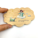 Taufbild, modernes Geschenk zur Taufe für Jungen, Buben, Mädchen, Wolke, Wolkenbild, Holzbild zur Taufe, Taufbild, Taufgeschenk für Täufling, Deko Kinderzimmer, blau, Engel, Spruch