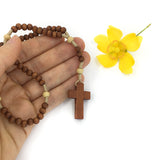 Rosenkranz aus Holz, braun, haselnussbraun, Holzrosenkranz, Autorosenkranz, Rosenkranz fürs Auto für den Rückspiegel, Franziskaner-Rosenkranz, Rosenkranz zur Erstkommunion, Kommunion, Firmung, Konfirmation, für Jungen, Mädchen