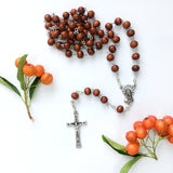 Holzrosenkranz, zur Firmung, Konfirmation für Jungen, Buben, Männer, Rosenkranz, Holz, braun, Geschenk Konfirmation Junge, Konfirmationsgeschenk, Kommunionsgeschenk, Umhängen