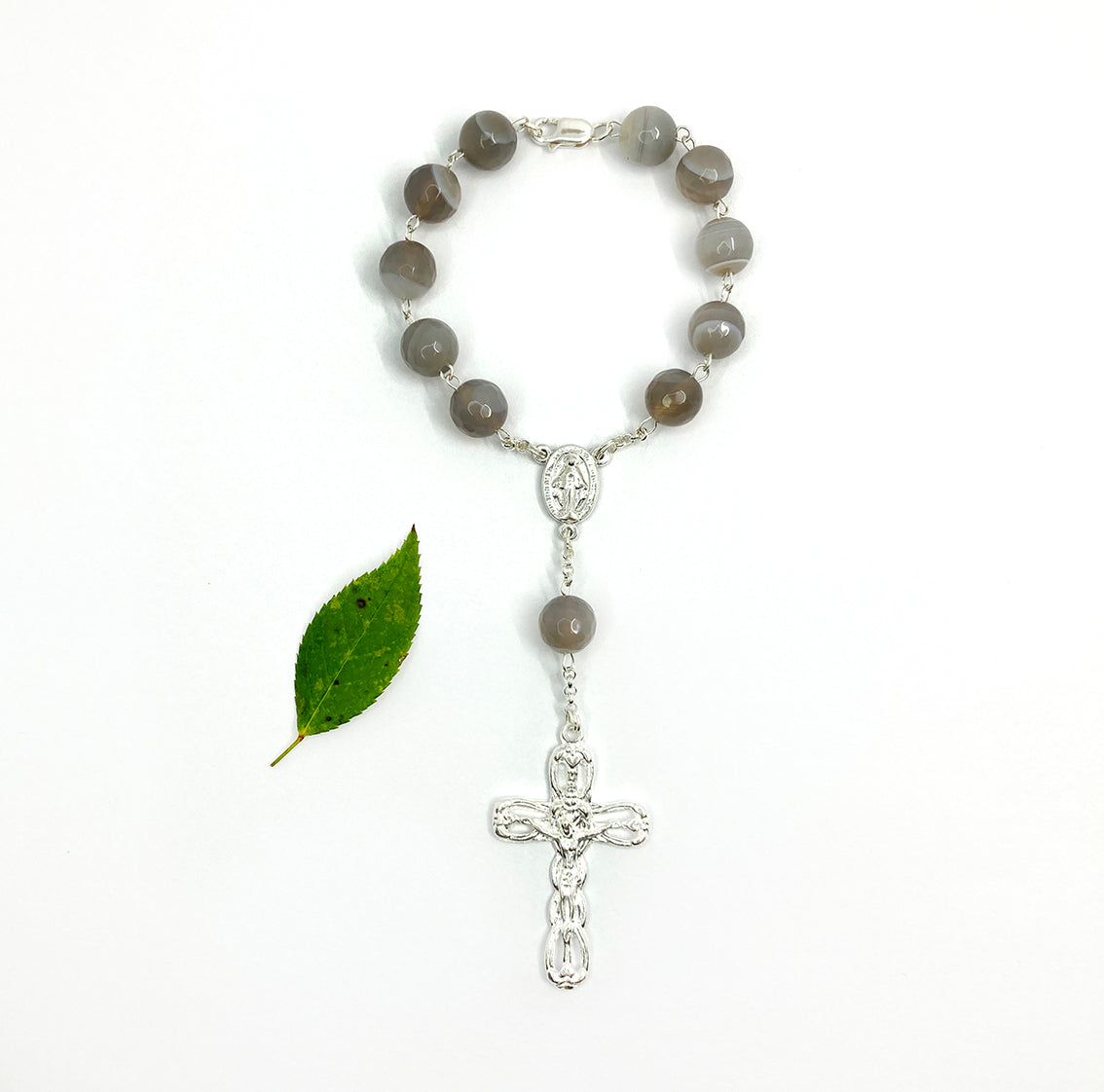 10 Stück Rosenkranz Aus Holz - Gebetstaschen Mit Medaille & Kruzifix