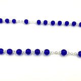 Klassischer Rosenkranz, Glas, blau, hellblau, Glasperlen, Geschenk für Jungen zur Konfirmation, Firmung, Konfirmationsgeschenk, Firmungsgeschenk, Firmpate, Firmpatin, Taufe, Taufgeschenk