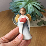 Schutzengel, Engel, Holzengel, Geschenk von Paten für Kinder zur Taufe und Erstkommunion, Kommunion, Geburt, Jungen und Mädchen