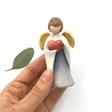 Schutzengel, Engel, Holzengel, Geschenk von Paten für Kinder zur Taufe und Erstkommunion, Kommunion, Geburt, Jungen und Mädchen