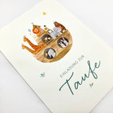 Einladung zur Taufe, Kindermotiv, Junge, Mädchen, Buben, Einladungskarten-Set für Taufe, Arche Noah