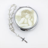 Perlmutt Rosenkranz, kurz, mit Schmuckdose