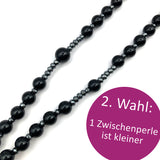 Großer Rosenkranz, Edelstein Onyx, tiefschwarz