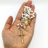 Perlmutt Rosenkranz weiß weiss mit Herz Herzchen Zwischenperlen gold goldfarben Rosenkranzdose Dose für Rosenkranz kommunionsrosenkranz rosenkranzkette echt perlmut kommunionsgeschenk Erstkommunion Etui Aufbewahrung Rosenkranz Metalldose Schmuckdose Schmuckaufbewahrung Taufschmuck religiöses und christliches Motiv Kelch Geschenk Konfirmation Firmung KommunionErstkommunion Taufe Taufgeschenk für Mädchen katholisches Motiv religiöses