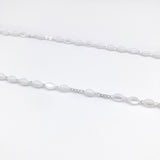 Kommunionsrosenkranz Rosenkranz für Junge Erstkommunion Kommunion weiß weiss zum umhängen perlen oval Rosenkranzkette Geschenk Mädchen Firmung Konfirmation Taufe Hochzeit Hochzeitsrosenkranz Taufgeschenk Kommuniongeschenk Frau Mann klassisch 