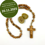 Olivenholz-Rosenkranz, modernes Holzkreuz