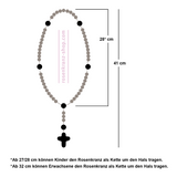 Kommunionsrosenkranz, bunte Murano-Glasperlen