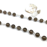 Rosenkranz, Rauchquarz, Sterlingsilber