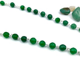 Rosenkranz, Aventurin, grün, Sterlingsilber