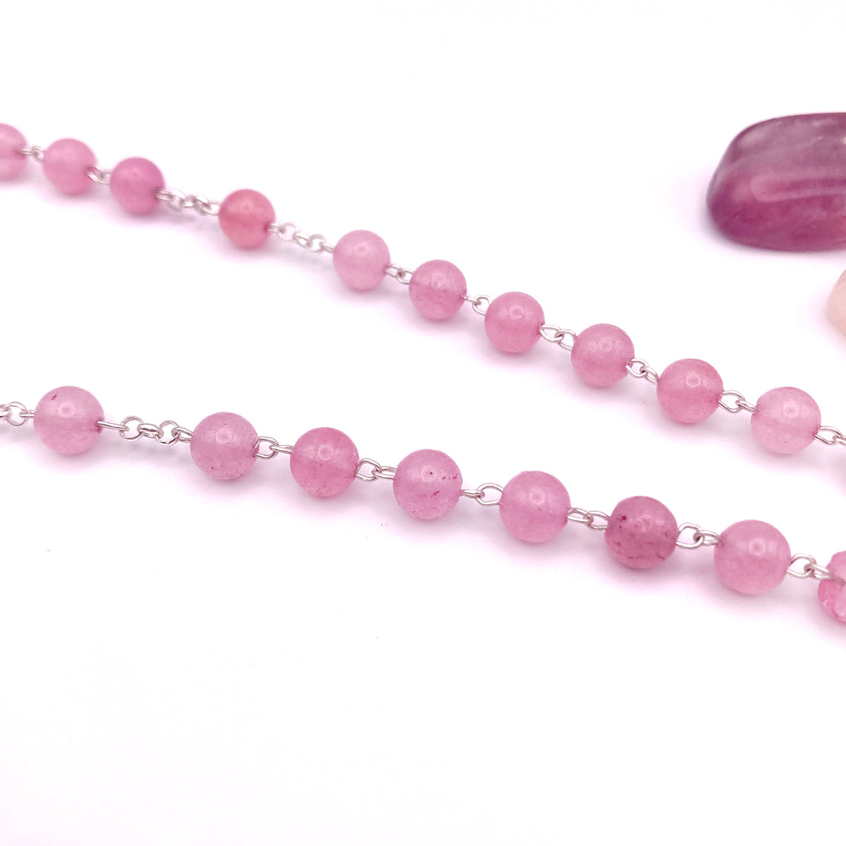 Rosenkranz Von Neck IN Silber E Crystal Aurora Boreale MM 4 Ausgabe