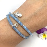 Partnerarmbänder Firmpatin Firmling Firmzeuge Kinderarmband Mädchen Kommunion Erstkommunion Konfirmation Firmung christliches Armband Rosenkranzarmband Erstkommunionsgeschenk Kommunionsgeschenk Geschenk für Mädchen modern blau hellblau bunt Edelsteinperlen Engel Engelanhänger Engelarmband Herzanhänger