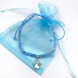 Partnerarmbänder Firmpatin Firmling Firmzeuge Kinderarmband Mädchen Kommunion Erstkommunion Konfirmation Firmung christliches Armband Rosenkranzarmband Erstkommunionsgeschenk Kommunionsgeschenk Geschenk für Mädchen modern blau hellblau bunt Edelsteinperlen Engel Engelanhänger Engelarmband Herzanhänger