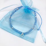 Partnerarmbänder Firmpatin Firmling Firmzeuge Kinderarmband Mädchen Kommunion Erstkommunion Konfirmation Firmung christliches Armband Rosenkranzarmband Erstkommunionsgeschenk Kommunionsgeschenk Geschenk für Mädchen modern blau hellblau bunt Edelsteinperlen Engel Engelanhänger Engelarmband Herzanhänger