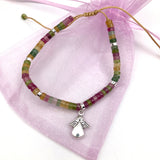 Partnerarmbänder Firmpatin Firmling Firmzeuge Kinderarmband Mädchen Kommunion Erstkommunion Konfirmation Firmung christliches Armband Rosenkranzarmband Erstkommunionsgeschenk Kommunionsgeschenk Geschenk für Mädchen modern blau hellblau bunt Edelsteinperlen Engel Engelanhänger Engelarmband Herzanhänger