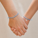 Partnerarmbänder Firmpatin Firmling Firmzeuge Kinderarmband Mädchen Kommunion Erstkommunion Konfirmation Firmung christliches Armband Rosenkranzarmband Erstkommunionsgeschenk Kommunionsgeschenk Geschenk für Mädchen modern blau hellblau bunt Edelsteinperlen Engel Engelanhänger Engelarmband Herzanhänger