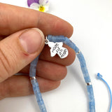 Partnerarmbänder Firmpatin Firmling Firmzeuge Kinderarmband Mädchen Kommunion Erstkommunion Konfirmation Firmung christliches Armband Rosenkranzarmband Erstkommunionsgeschenk Kommunionsgeschenk Geschenk für Mädchen modern blau hellblau bunt Edelsteinperlen Engel Engelanhänger Engelarmband Herzanhänger