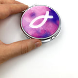 Rosenkranzdose, Fisch, pink, Ø 7 cm