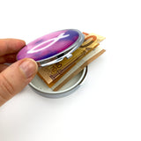 Rosenkranzdose, Fisch, pink, Ø 7 cm