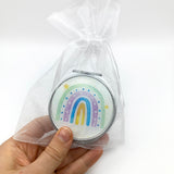 Set Geschenk Taufe Taufgeschenk Jungen Mädchen neutral Regenbogen bunt Rosenkranz Kinderrosenkranz Taufrosenkranz mit Etui Schmuckdose Taufschmuck 