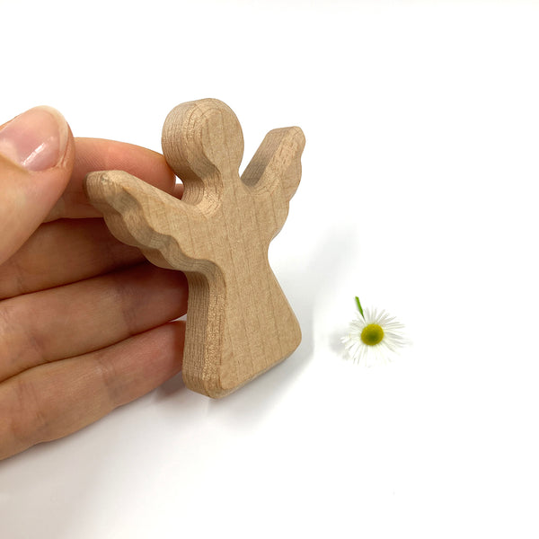 Kleiner Engel  Holz Schutzengel für Kinder Geschenk Taufe Kommunion Firmung Gastgeschenk Handschmeichler Geschenk von Eltern Großeltern Kindergeschenk Taufgeschenk engel Erstkommunion Konfirmation 