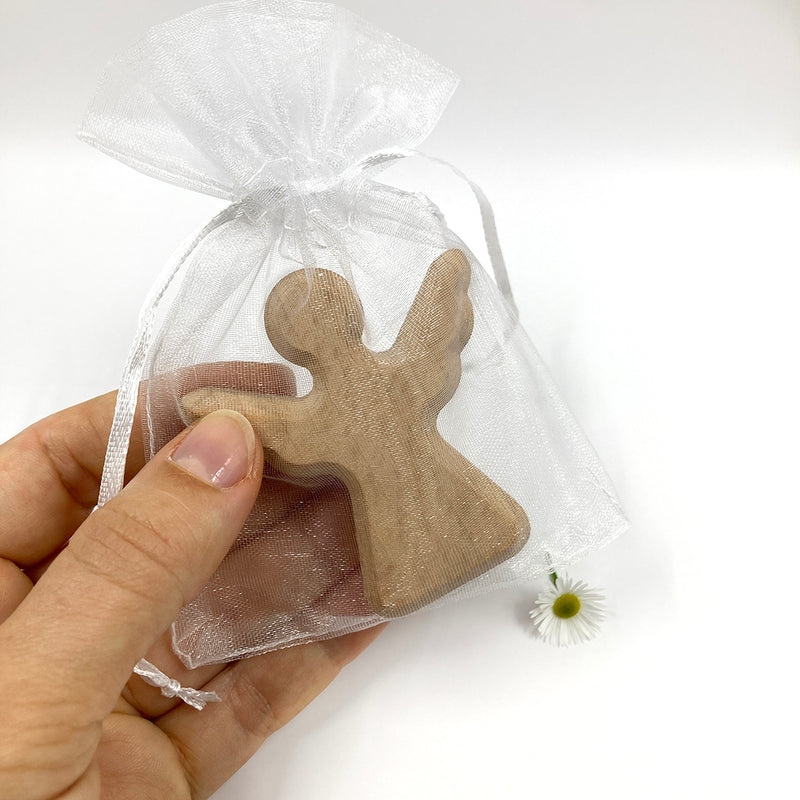 Kleiner Engel  Holz Schutzengel für Kinder kleines Geschenk Taufe Kommunion Firmung Gastgeschenk Handschmeichler Geschenk von Eltern Großeltern Kindergeschenk Taufgeschenk engel Erstkommunion Konfirmation 