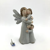 Engel mit 2 Kindern, Schutzengel, Engelsfigur mit zwei Kindern, Geschenkidee Geburt, Taufe, Geschenk zur Kommunion,  Schutzengel für Kinder, Erstkommunion