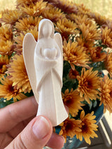 Taufgeschenk Taufe Kind Geschenk Mädchen Junge Holzengel Frau Engel Schutzengel fürs Kinderzimmer Kommunion Erstkommunion aus Holz zum Aufstellen Bub neutral 