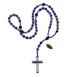 Großer Rosenkranz, Edelstein-Lapislazuli, geknüpft