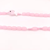 Design-Rosenkranz Unikat handgeknüpft geknüpft Porzellanperlen, Glasperlen Glasrosenkranz Individueller Rosenkranz für Frauen Mädchen Geschenk zur Firmung Erstkommunion Taufe Rosenkranz Geschenk Konfirmation Mädchen hellrosa rosa pink Kommunionsgeschenk Kommunionsrosenkranz Erstkommunion Geschenk Firmung Konifrmation Rosenkranzkette Fisch Fischperle