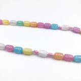 Design-Unikat: Regenbogen-Rosenkranz, Edelstein-Perlen