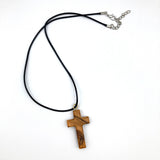 Halskette, Olivenholz-Kreuz