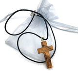 Halskette, Olivenholz-Kreuz