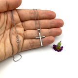 Sterlingsilber Kette mit Kreuzanhänger echt Silber Kreuz Halskette für Mädchen zur Firmung Konfirmation Konfirmationsgeschenk für Mädchen Konfirmationsschmuck 